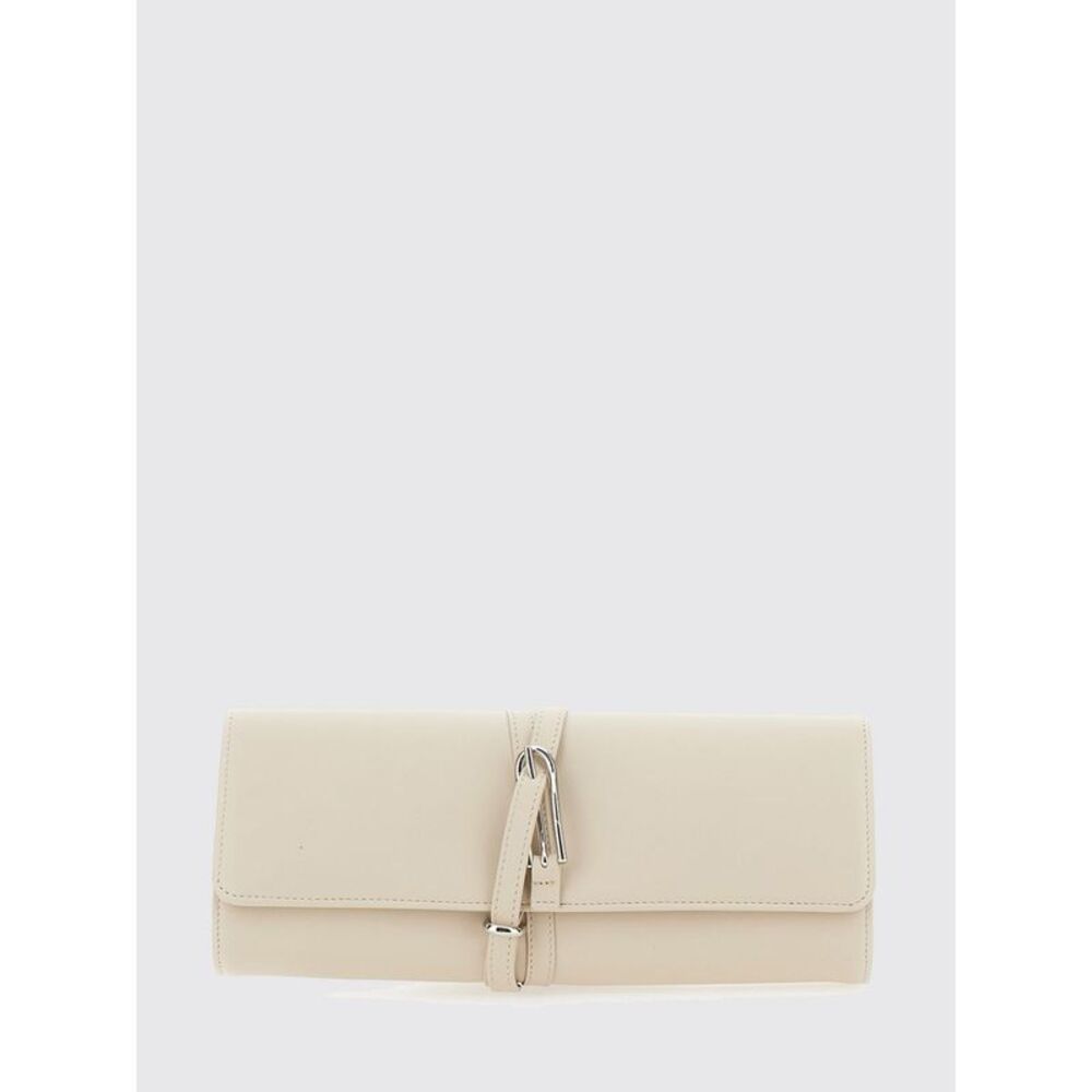 Liffner Women Smooth Calfskin Clutch Bag Liffner With Flap And Buckle Closure